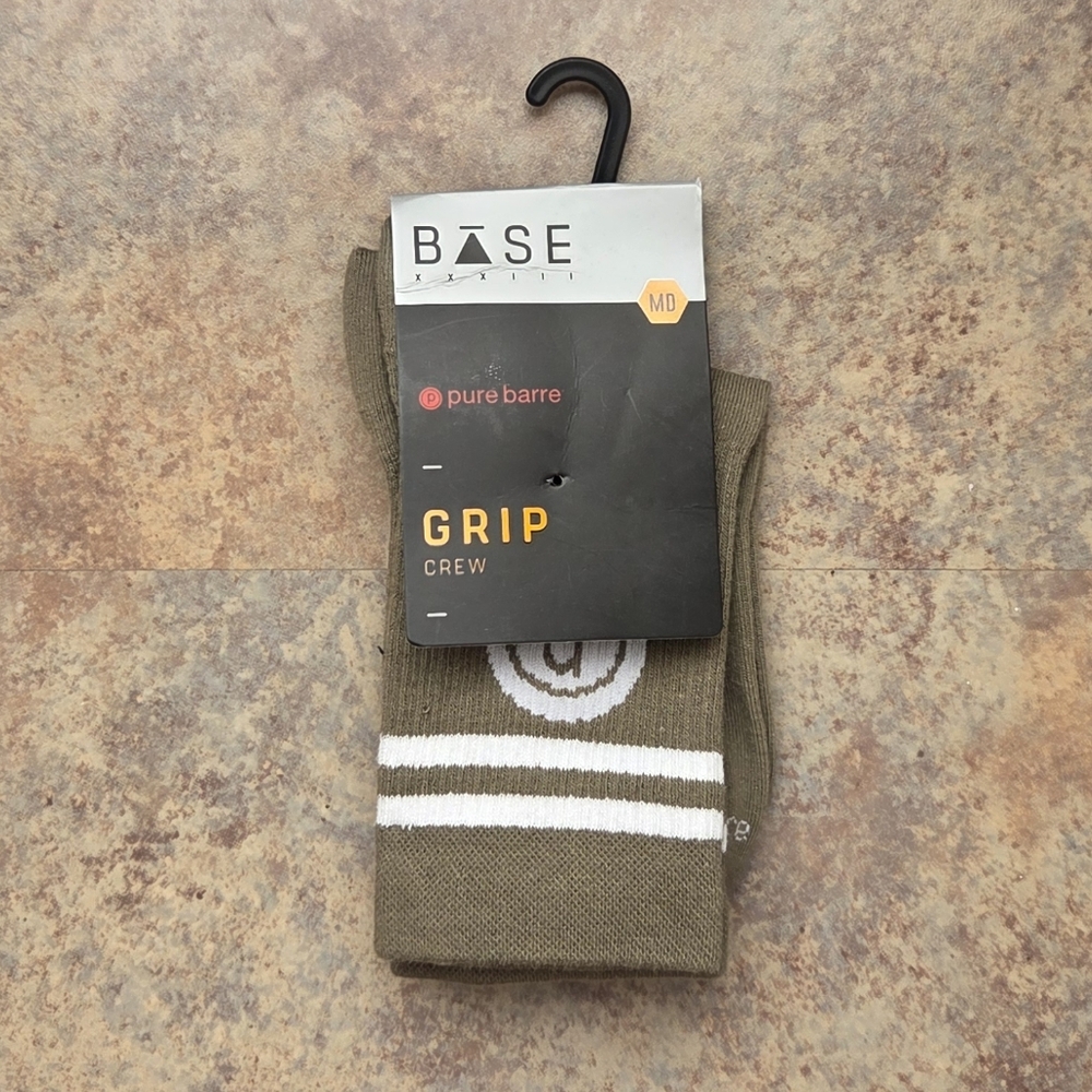 New Pure Barre Base 33 Grip Crew Socks
